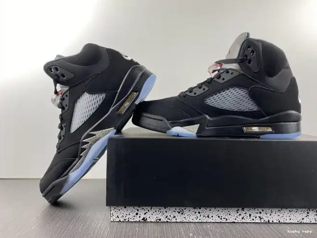 Rep Husky (2016) Retro Jordan 5 Black Metallic 845035-003 0612